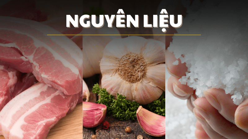 Nguyên liệu làm khô heo cháy tỏi