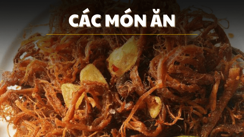 Các món ăn khô heo cháy tỏi