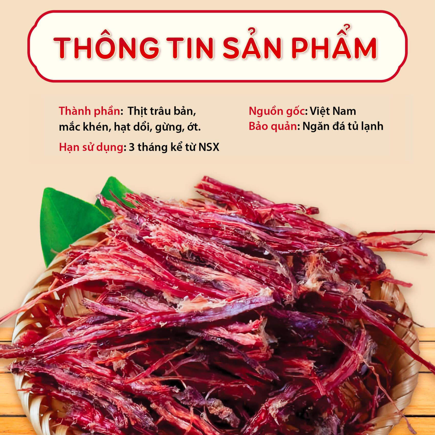 Ảnh sản phẩm thịt trâu gác bếp