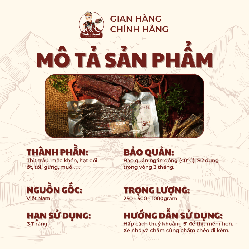 Mô tả sản phẩm Trâu gác bếp