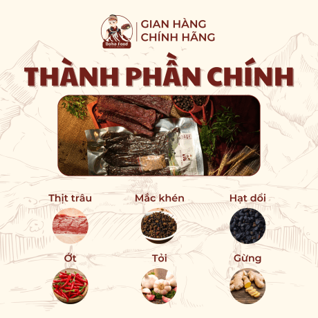 Thành phần chính trâu gác bếp