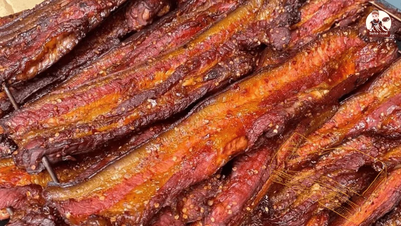 Combo Phúc Đáo: 500G Trâu gác bếp và 500G Lợn gác bếp Hình ảnh thịt lợn gác bếp