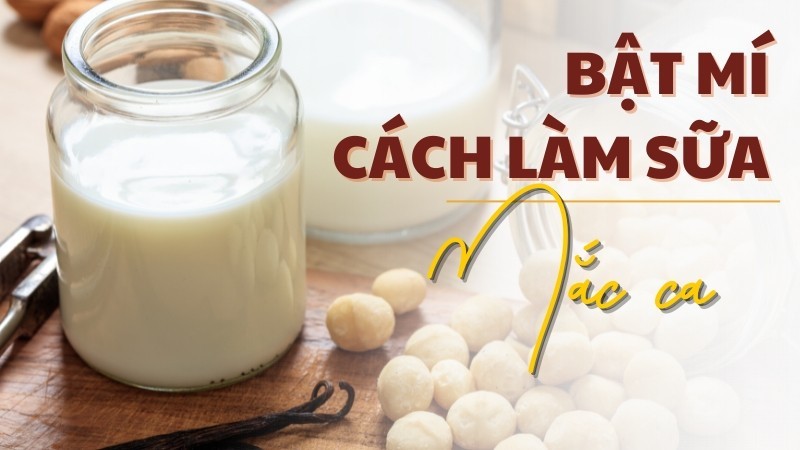 Cách làm sữa hạt macca