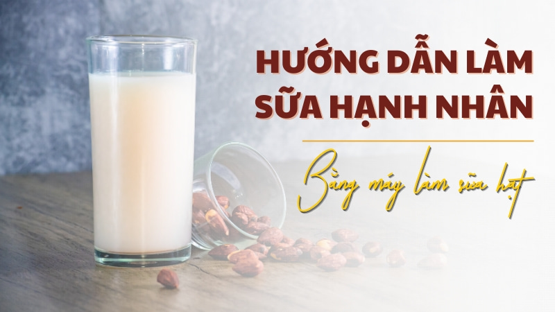 Hướn dẫn làm sữa hạnh nhân bằng máy làm sữa hạt