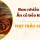 Thịt Trâu Gác Bếp bao nhiêu calo