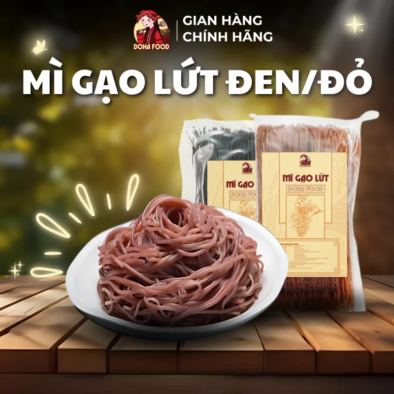 Mỳ gạo lứt Đen/Đỏ