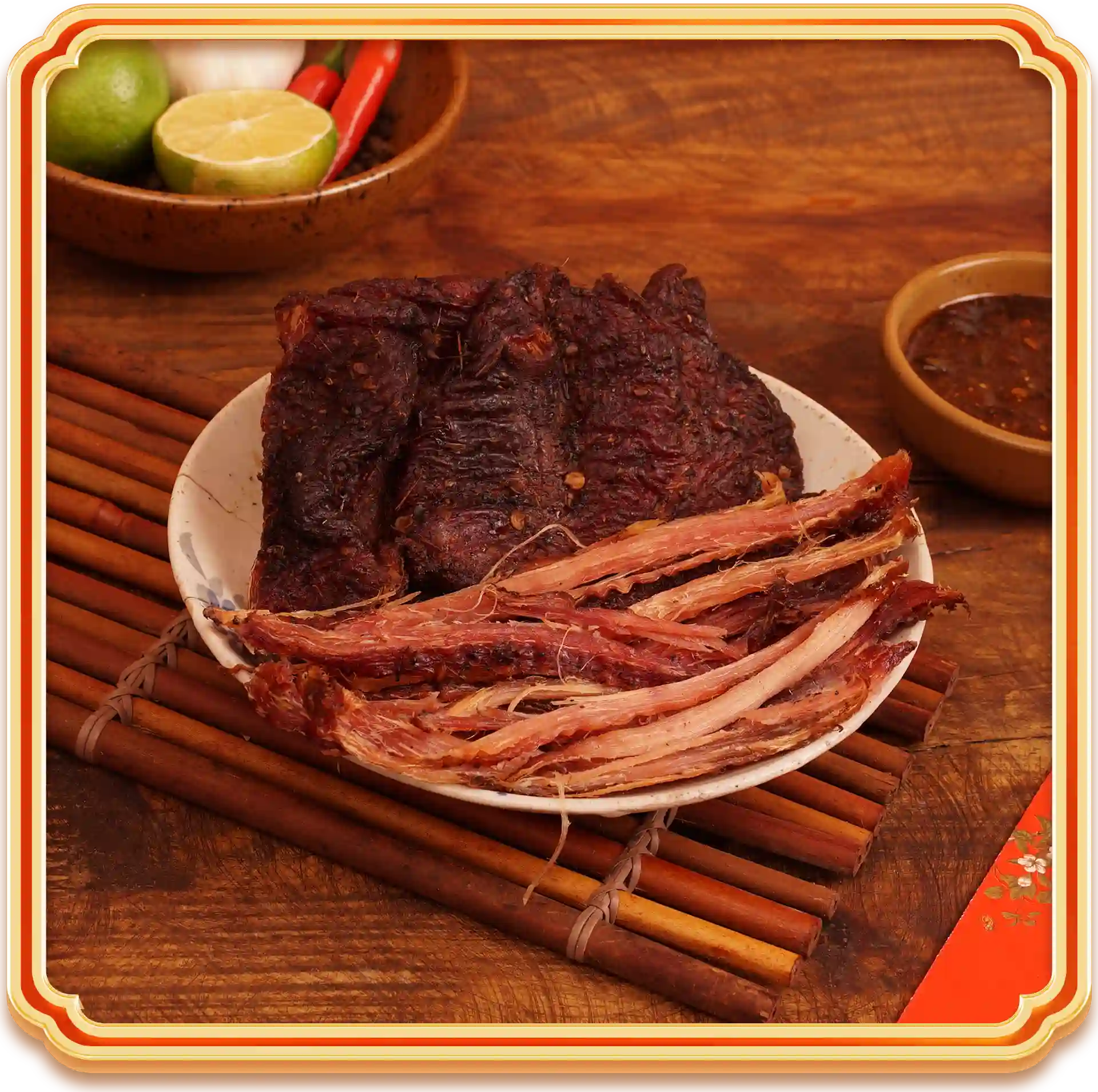 thịt lợn gác bếp