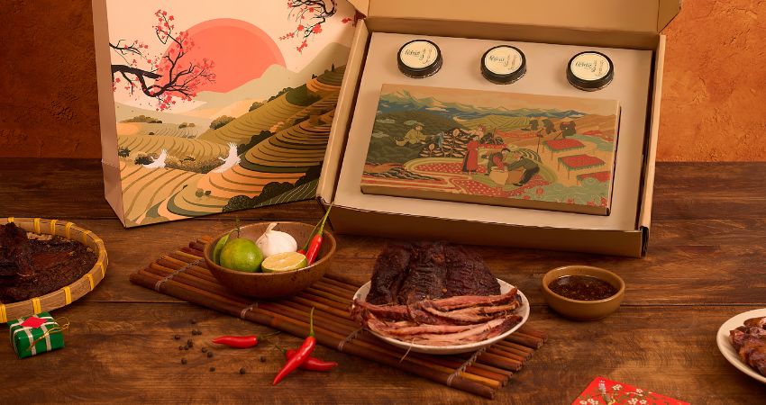 4+ Cách Ăn Thịt Lợn Gác Bếp Dễ Dàng Hộp quà đặc sản tây bắc