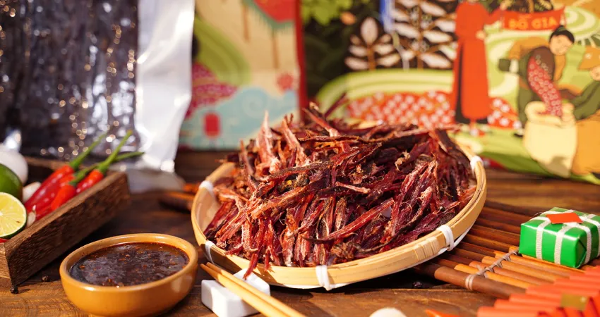 thịt trâu gác bếp