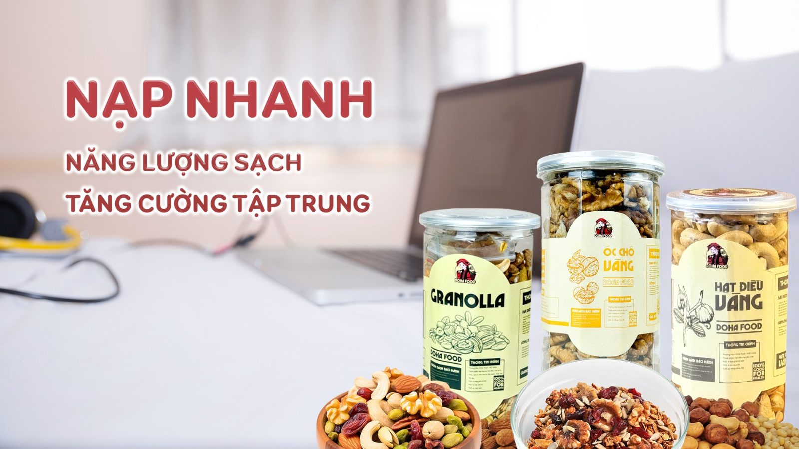 Dohafood - Nạp nhanh năng lượng, tăng cường tập trung